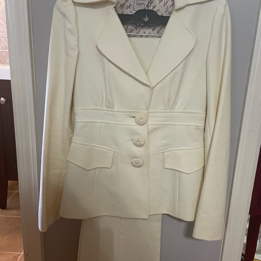 Nanette Lepore Cream Pant Suit, Size 4